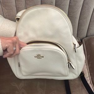 Pale baby pink leather Coach Backpack